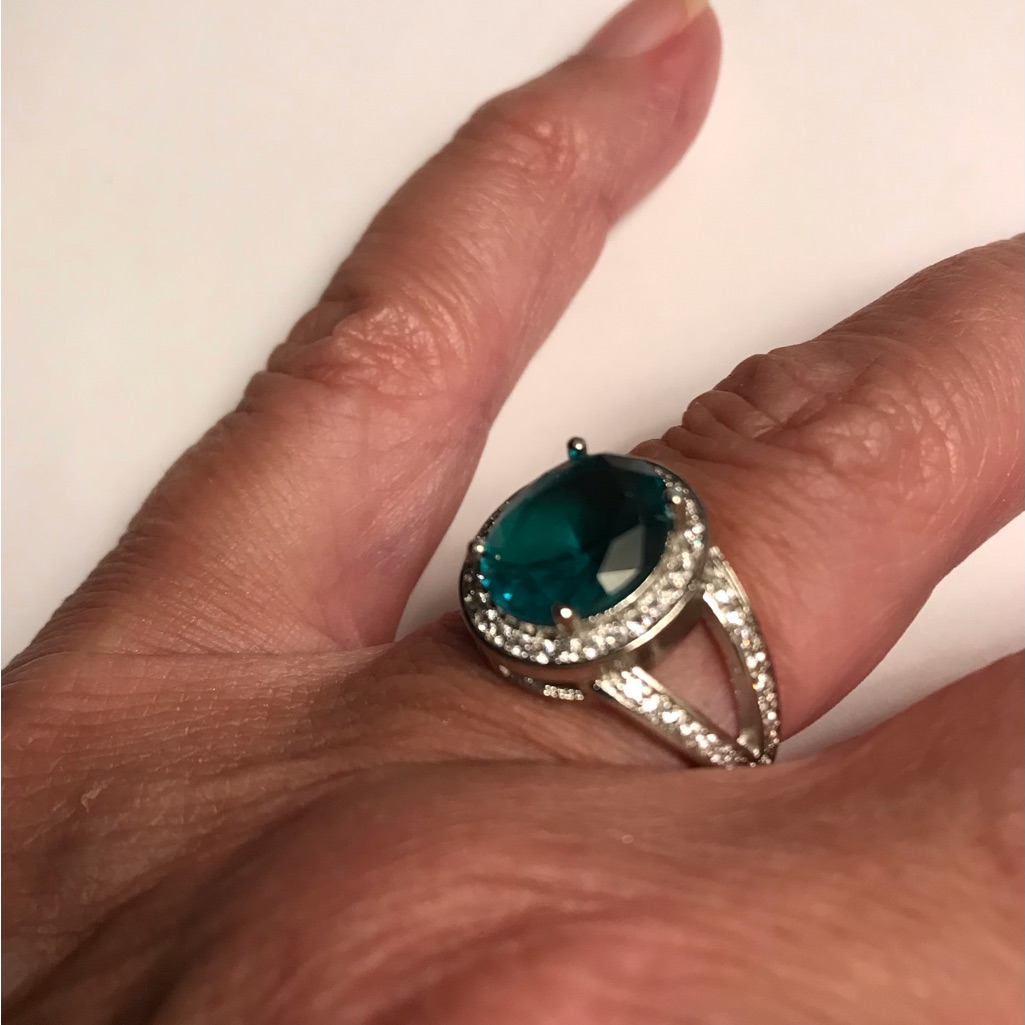 Aquamarine 925 Sterling Silver Ring 111$